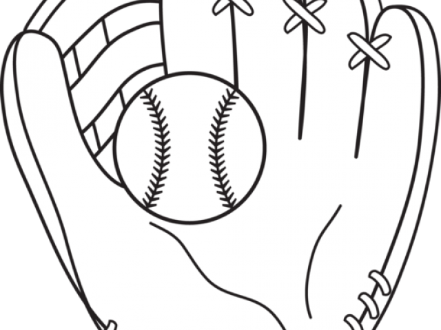 Gloves Clipart - Drawing Of A Baseball Glove - Png Download (640x480), Png Download