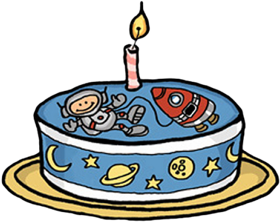 Space Birthday Cake Png Clipart (640x480), Png Download