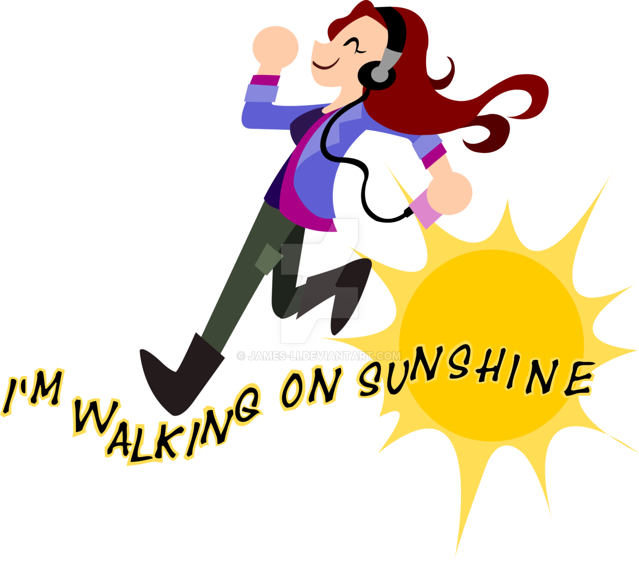 Charlie Bradbury I M On Sunshine By - Walking On Sunshine Clipart - Png Download (1280x1126), Png Download