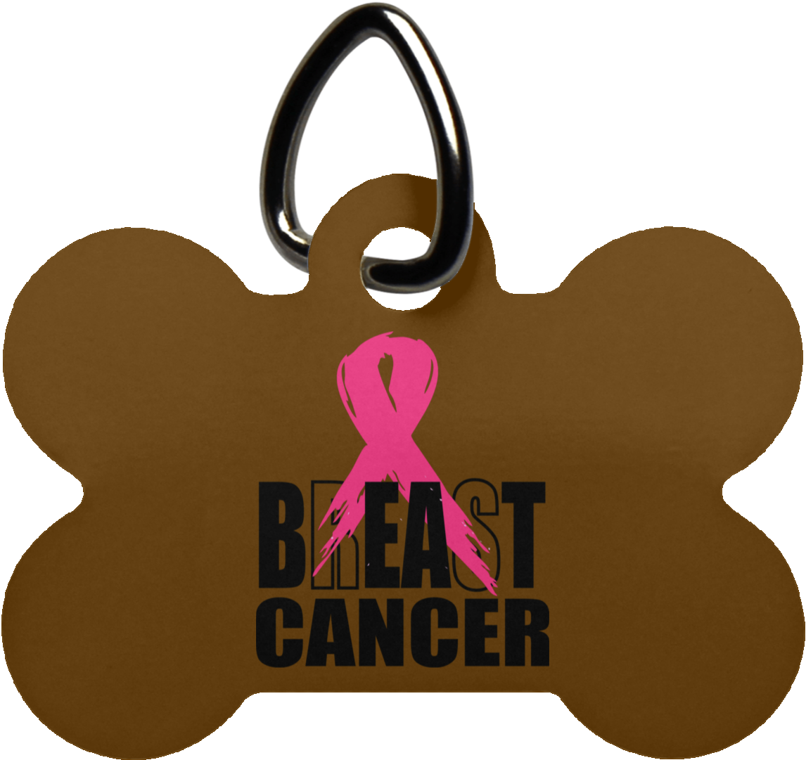 Beat Breast Cancer Dog Bone Pet Tag- Pets - Pet Tag Clipart (1155x1155), Png Download