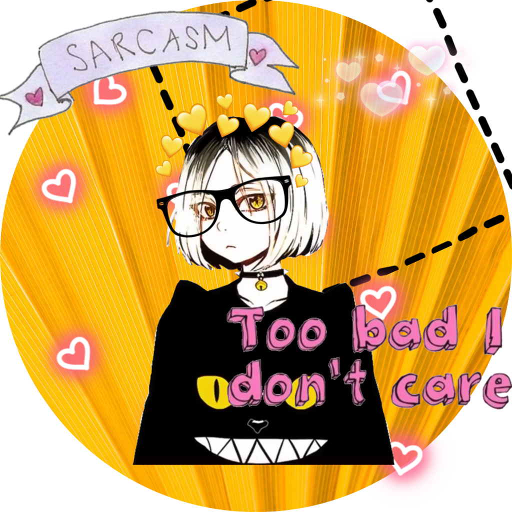 Yellow Anime Girl Glasses Themed Kawaii Cute Adorable Clipart (1024x1024), Png Download