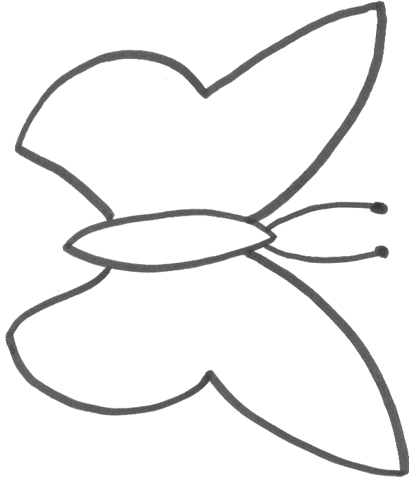 Butterfly Template Clipart Best Oyle Kalakaari Co - Blackline Butterfly - Png Download (653x737), Png Download