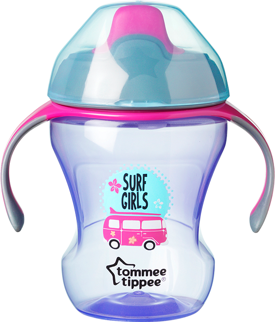 Trainer Sippee Cup, Purple, Campervan - Tommee Tippee Essential Basics First Cup 190ml 4 Months+ Clipart (800x800), Png Download