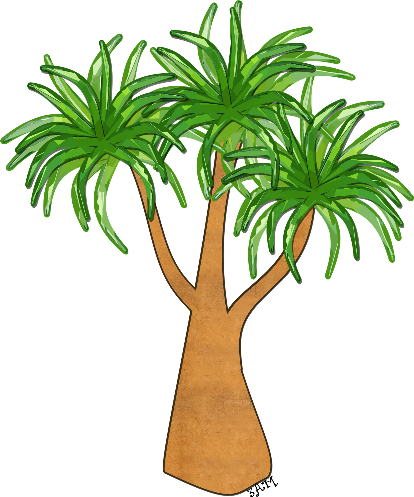Thank You For Following My Blog And Supporting My Art - Palm Trees Clipart (1334x1600), Png Download