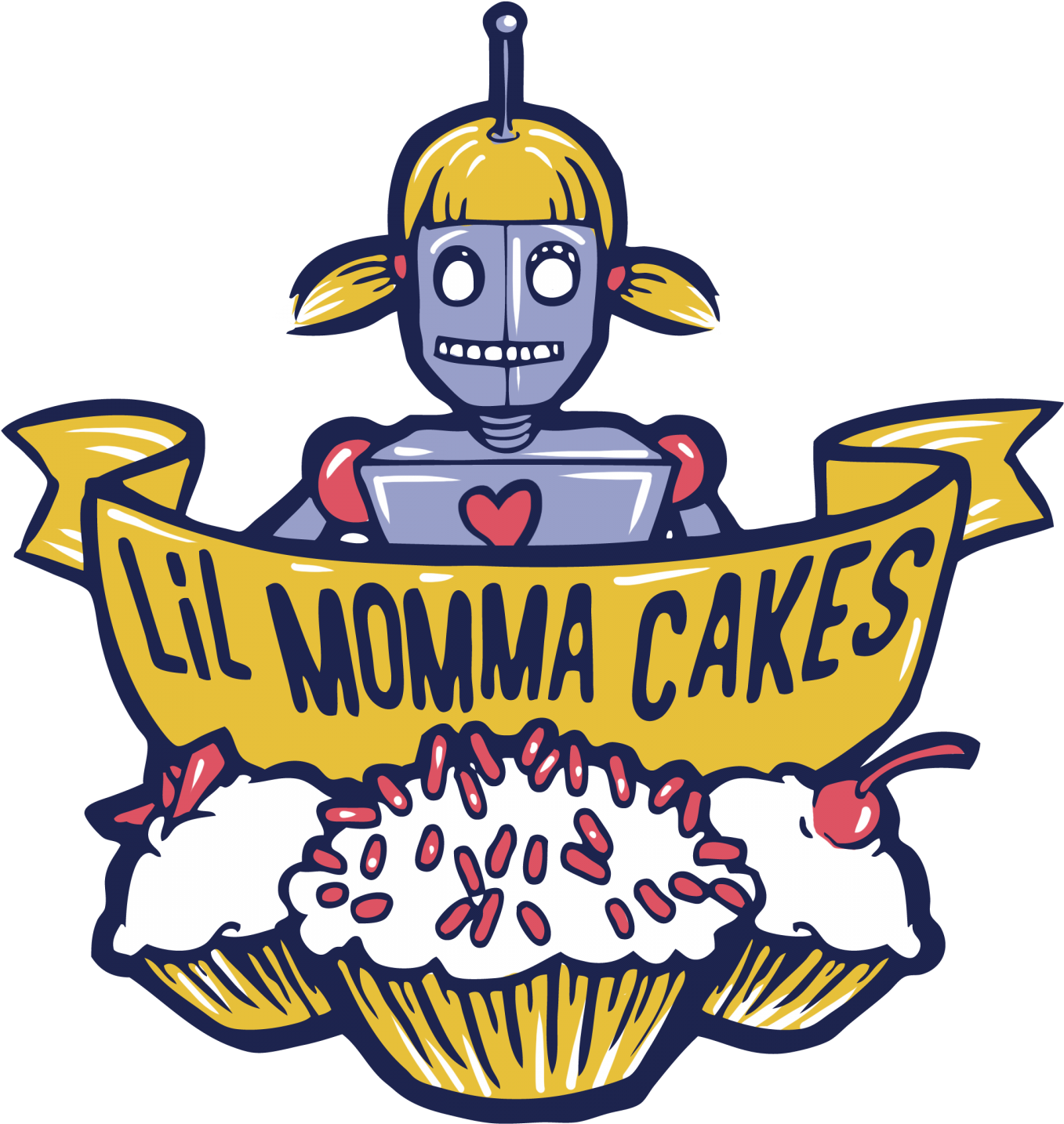 I Love You Cropped-cakes 1color Clipart (1500x1500), Png Download