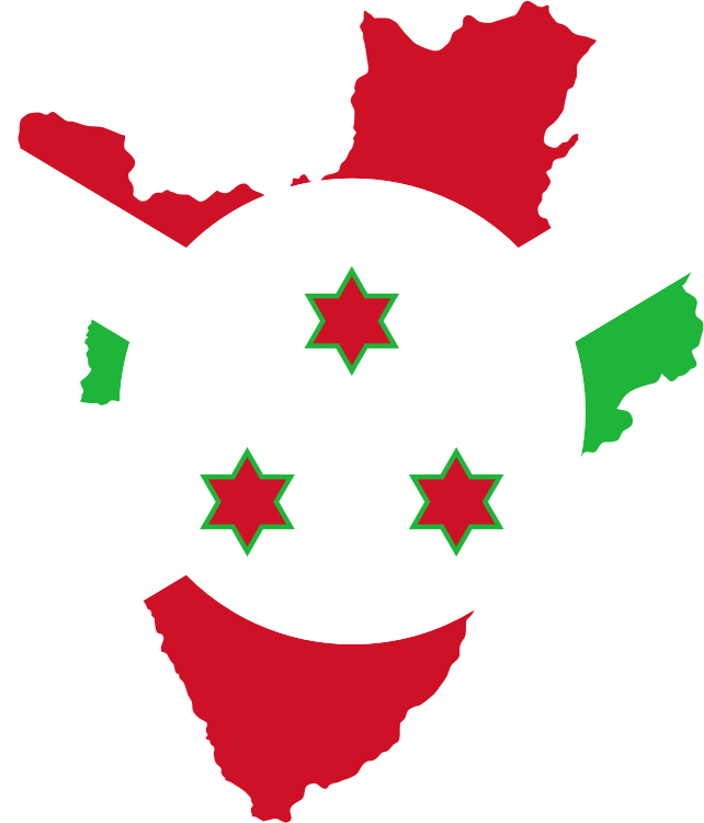 Burundi Flag Map Png Clipart (642x751), Png Download