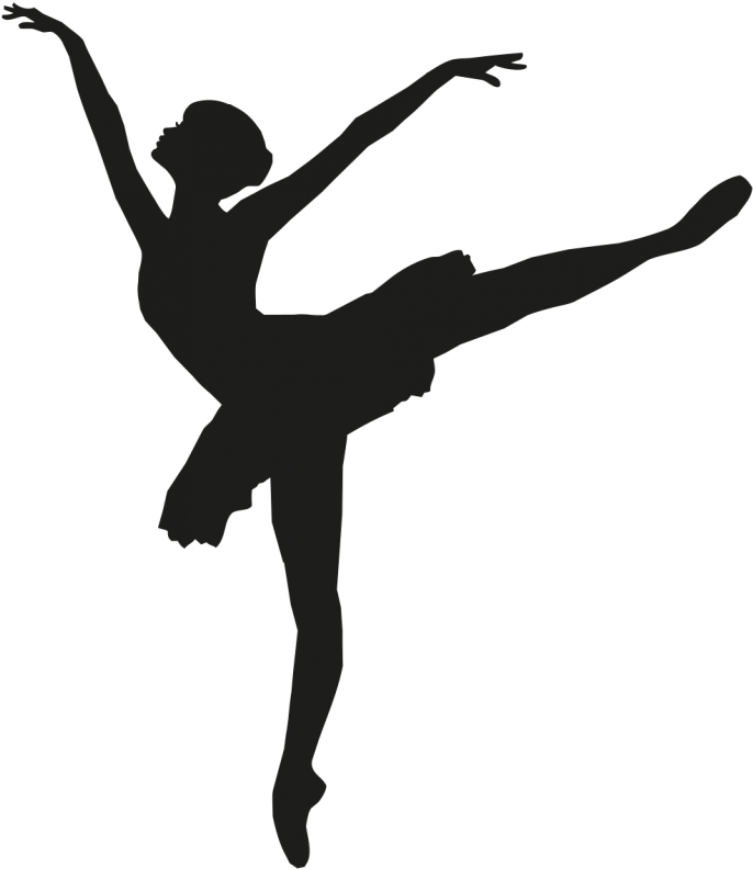 Sticker Danseuse U00e9toile Ballet Color Stickers Art - Ballet Dancer Silhouette Clipart (800x800), Png Download