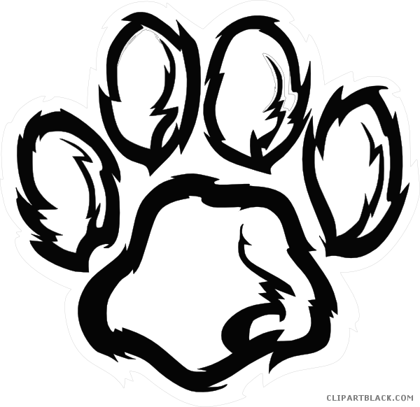 Bear Paw Print Clipart - Wildcat Png Transparent Png (600x582), Png Download
