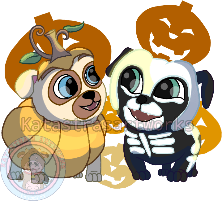 Puppy Dog Pals Halloween Clipart (768x768), Png Download