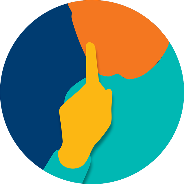 A Person Holding A Finger To Their Mouth To Silently - Finger Clipart (637x637), Png Download