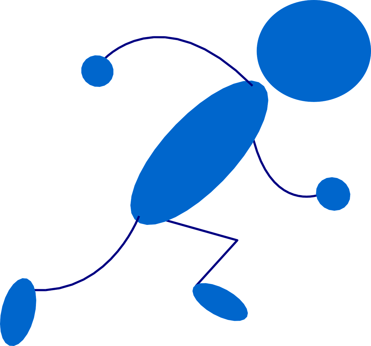 Stickman Figure Matchstick Runner - À Vos Marques Prêt Partez Clipart (1280x1194), Png Download