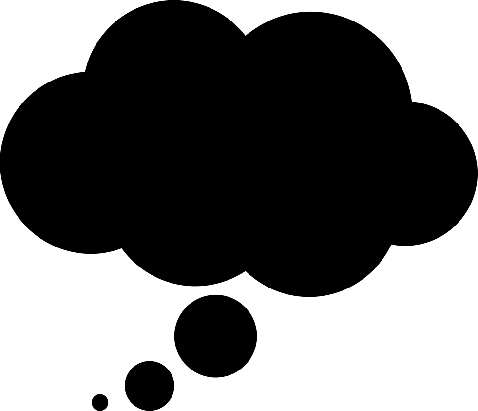 Dream Cloud Black Shape For Interface Comments - Nube De Sueños Png Clipart (981x842), Png Download