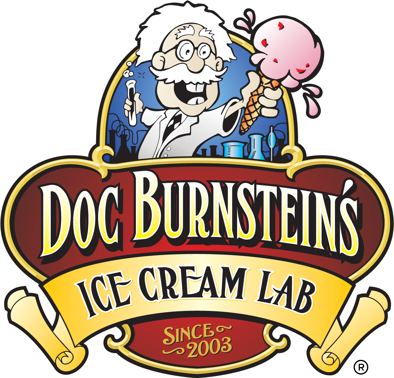 Wear Your Pajamas-it's International Ice Cream For - Doc Burnstein's Ice Cream Lab Clipart (1372x1385), Png Download