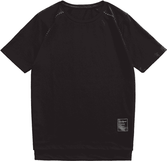 Crew Neck Raglan Short Sleeves Tee - T-shirt Clipart (558x744), Png Download