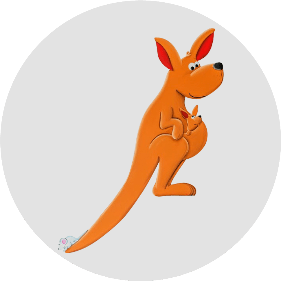 Kangoeroe - Kangaroo Clipart (1067x1067), Png Download