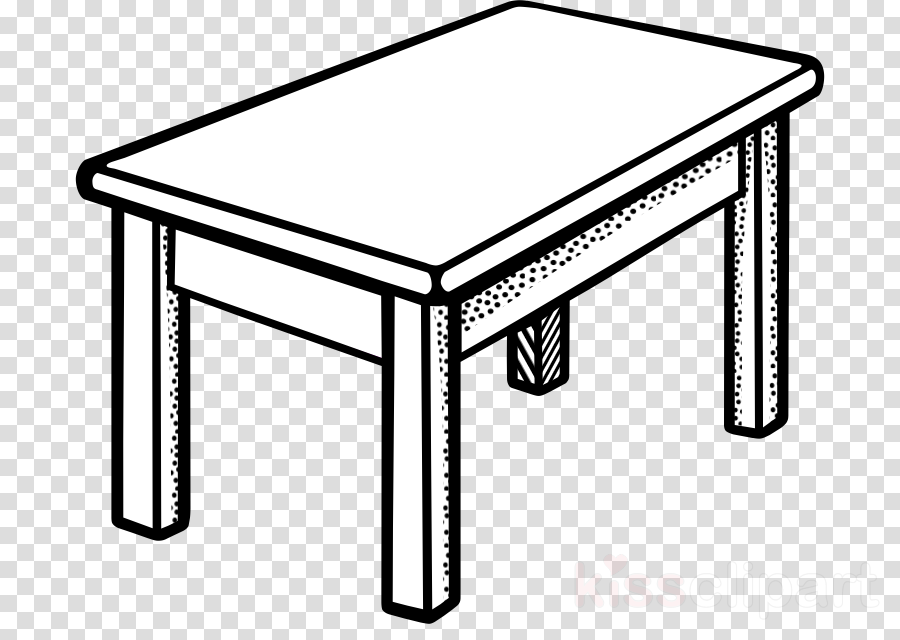 Table Black And White Clipart Bedside Tables Clip Art - Pen Is On The Table - Png Download (900x640), Png Download