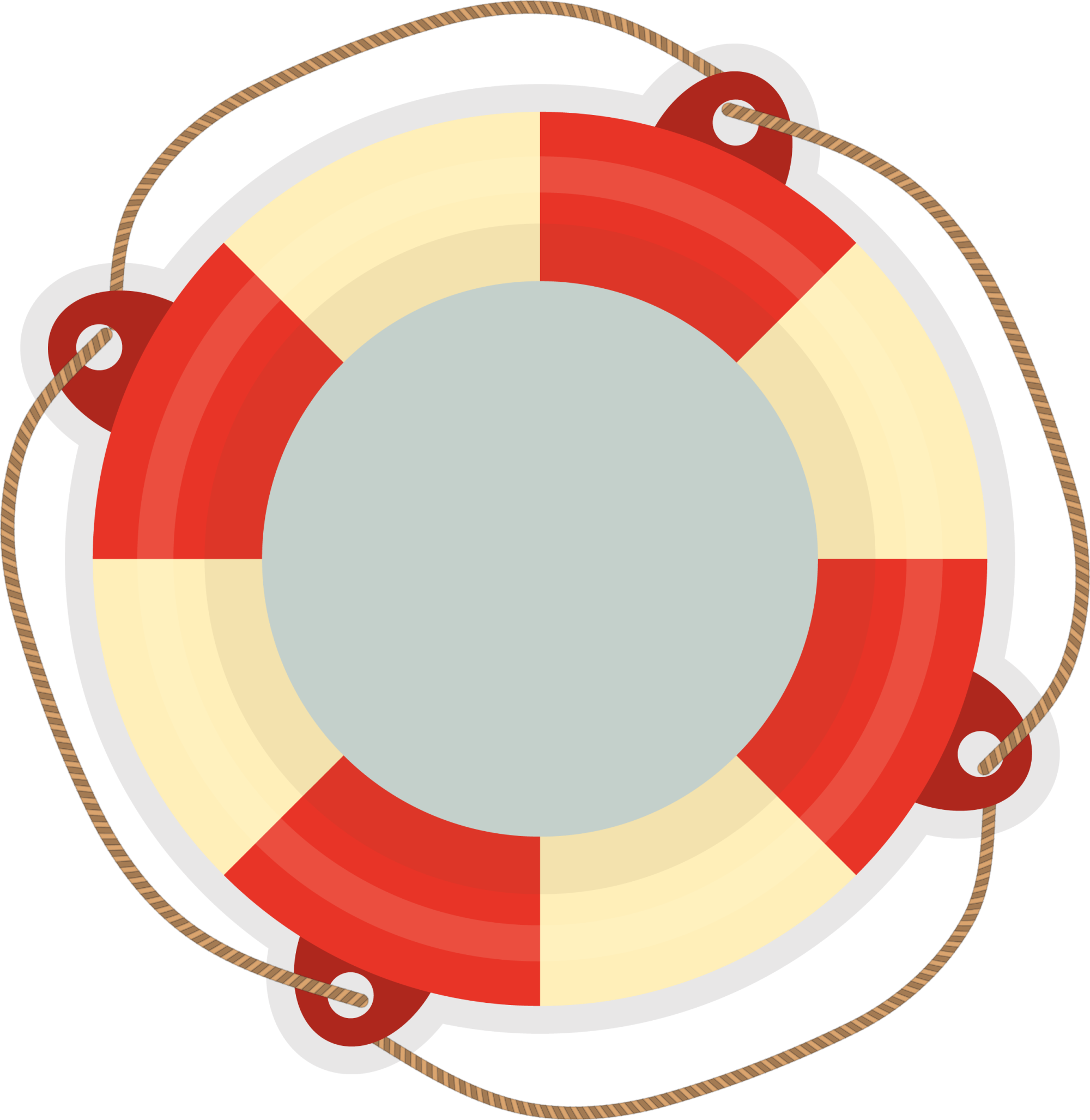 Red The Sea Clip Art Cartoon Ring - Clip Art - Png Download (2000x2055), Png Download