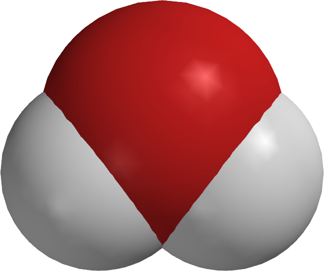 Illustrated Glossary Of Organic Chemistry - Water Space Filling Model Clipart (649x543), Png Download