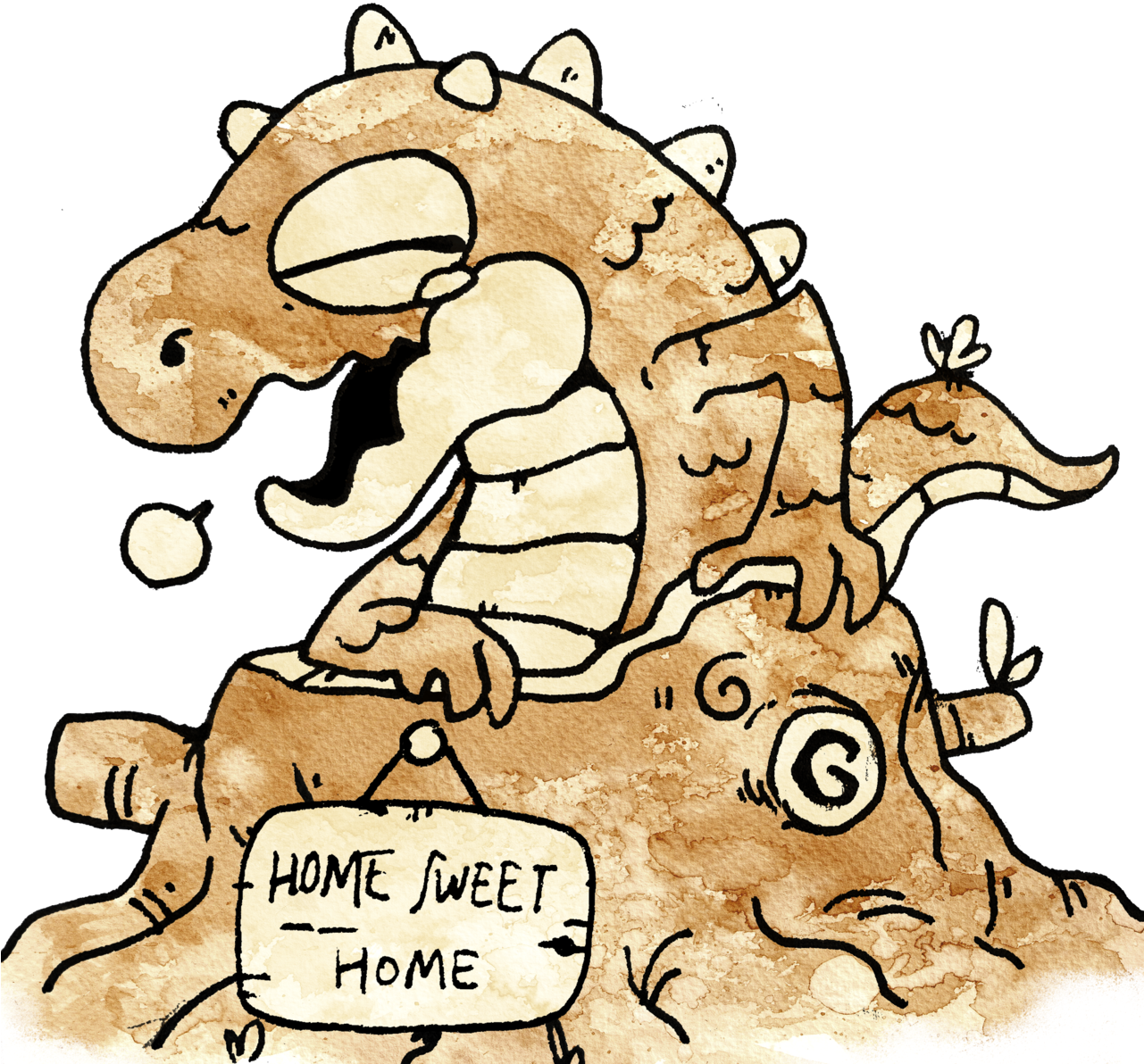 Inktober Day - Cartoon Clipart (1280x1213), Png Download