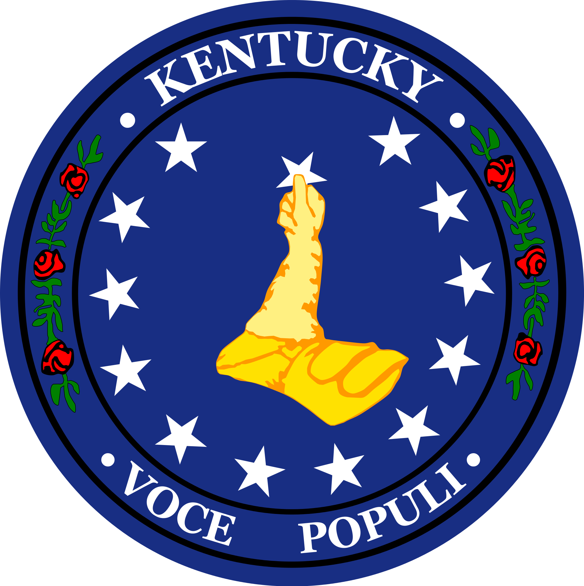 Seal Of Kentucky - Kentucky Civil War Flag Clipart (2000x2008), Png Download
