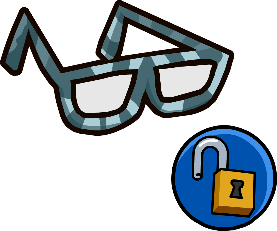 Hipster Glasses - Club Penguin Glasses Clipart (945x788), Png Download