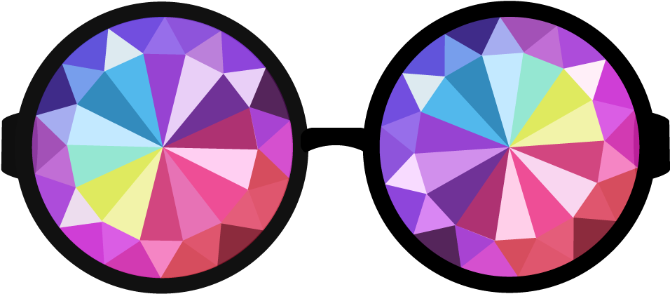 Sun Glasses Clip Art - Hippie Sunglasses Transparent Background - Png Download (960x560), Png Download