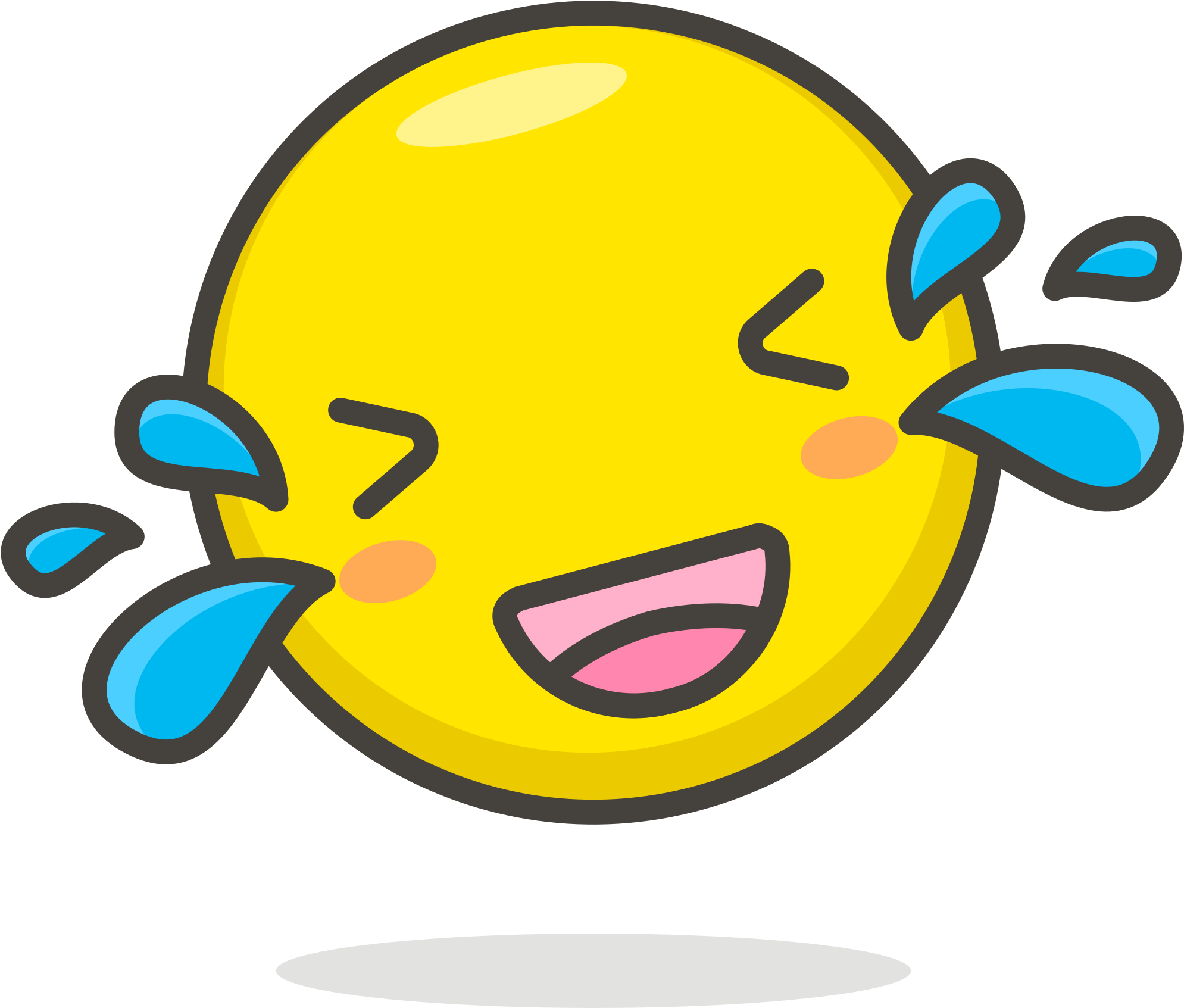 004 Rolling On The Floor Laughing - Laughter Clipart (1024x1024), Png Download