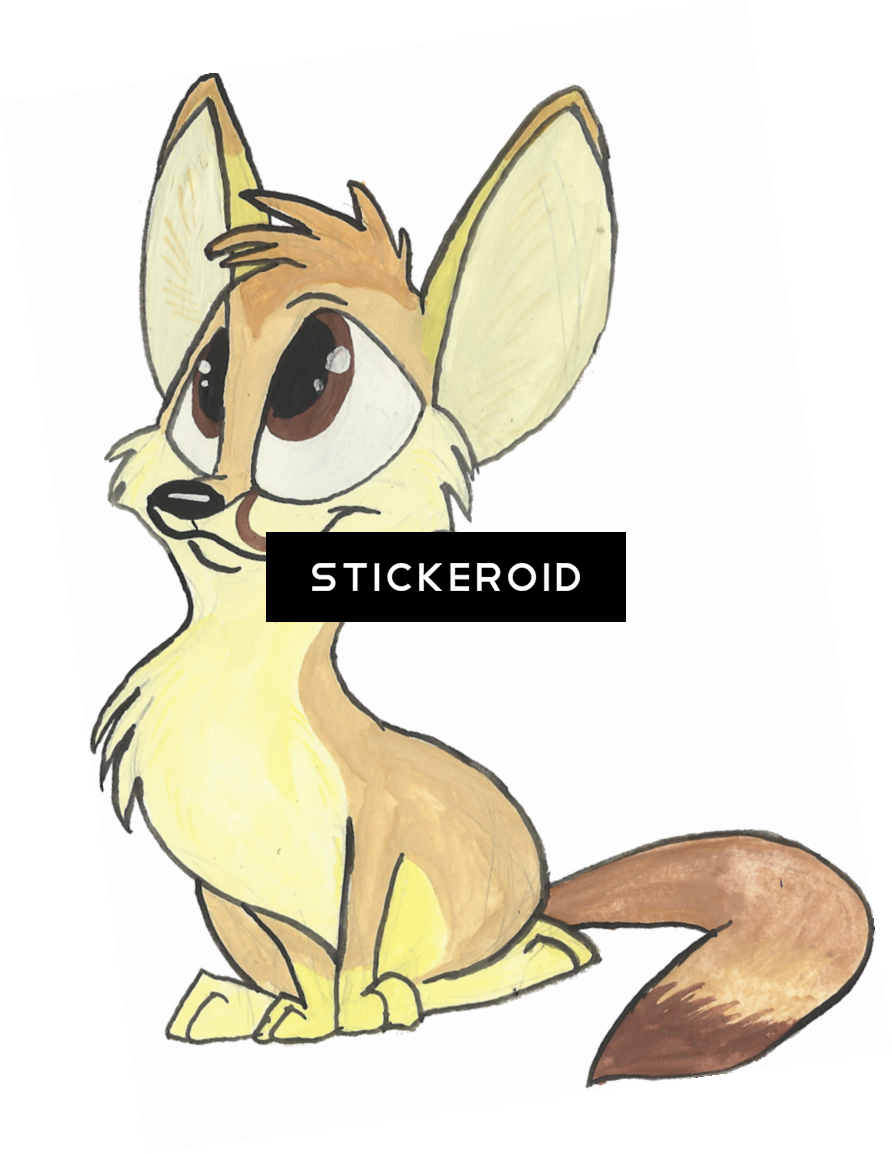 Fennec Fox Animals - Cartoon Clipart (892x1154), Png Download