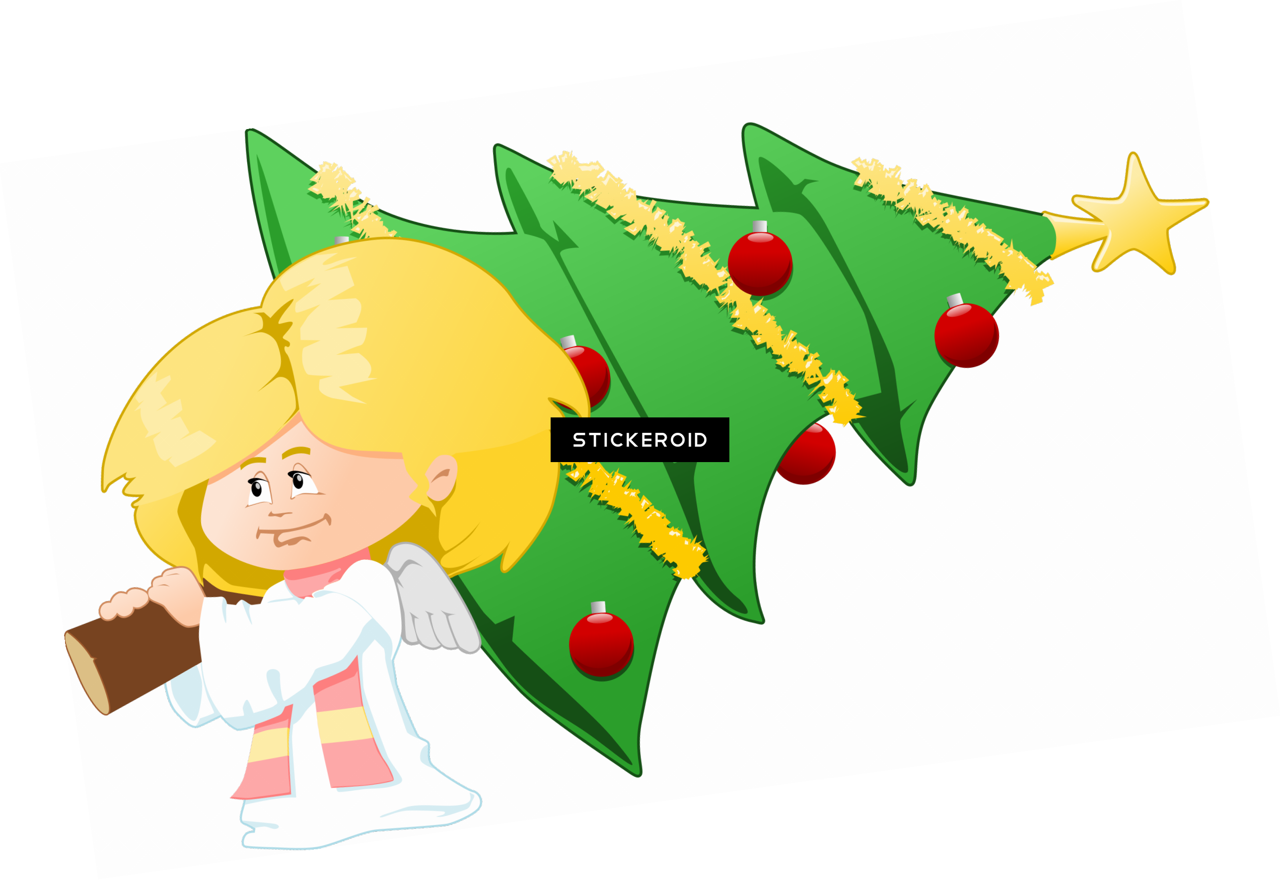 Christmas Angel Christmas Tree Angel Greeting Cards Clipart Full