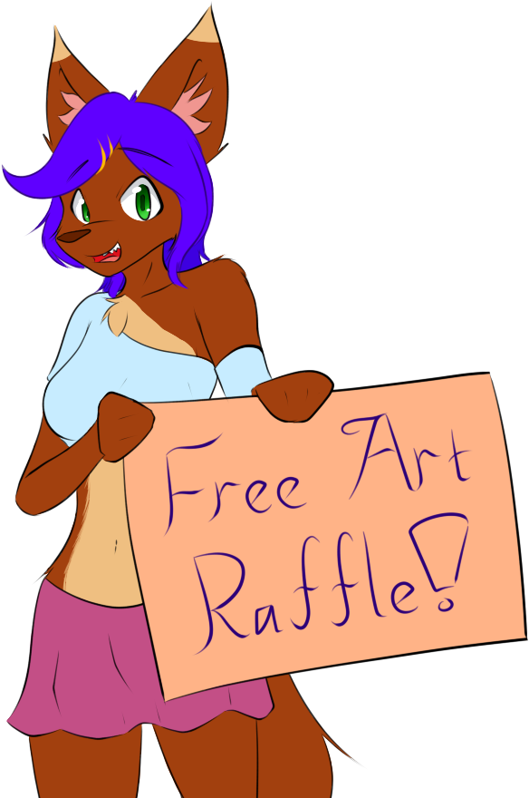 Free Art Raffle - Cartoon Clipart (750x1000), Png Download