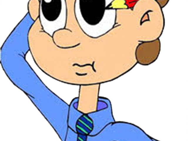Think Clipart Student - Person Scratching Head Cartoon - Png Download (640x480), Png Download