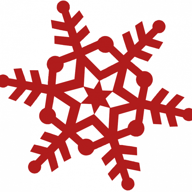 Download Free Printable "snowflake" Template Coloring Clipart (650x650), Png Download