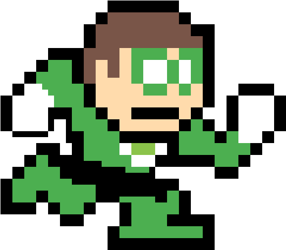 Green Lantern Run - Mega Man Clipart (1200x1200), Png Download
