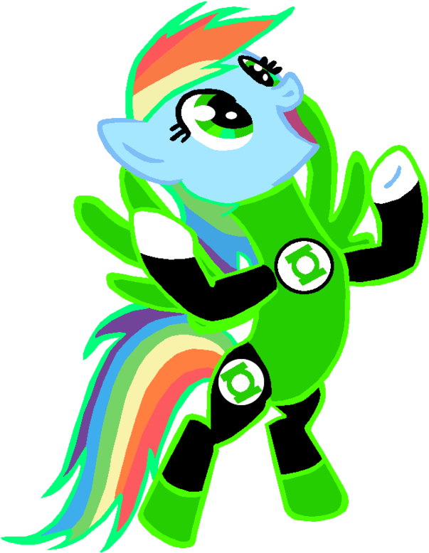 Green Lantern Pony Clipart (900x972), Png Download