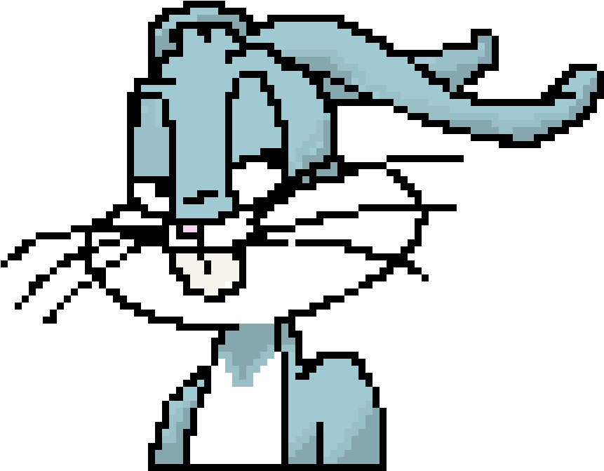 Bugs Bunny - Pixel Art Clipart (1030x710), Png Download