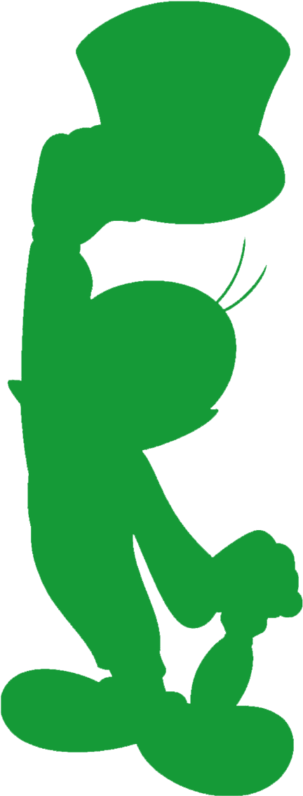 Jiminy Cricket - Jiminy Cricket Silhouette Clipart (564x1240), Png Download