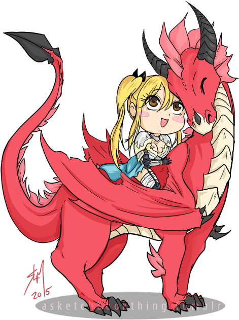 Fairy Tail Dragon Drawings Clipart (500x655), Png Download