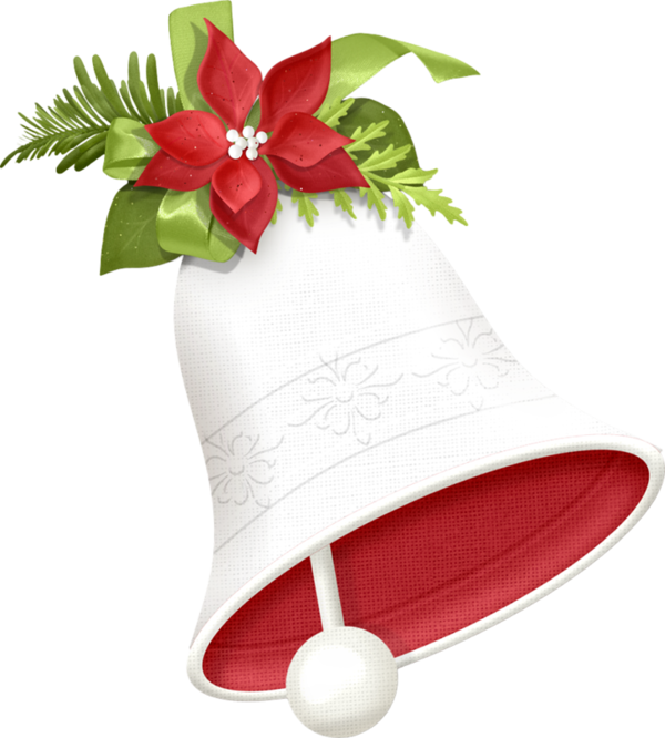 Gifs Y Fondos Pazenlatormenta - White Christmas Bells Png Clipart (600x666), Png Download