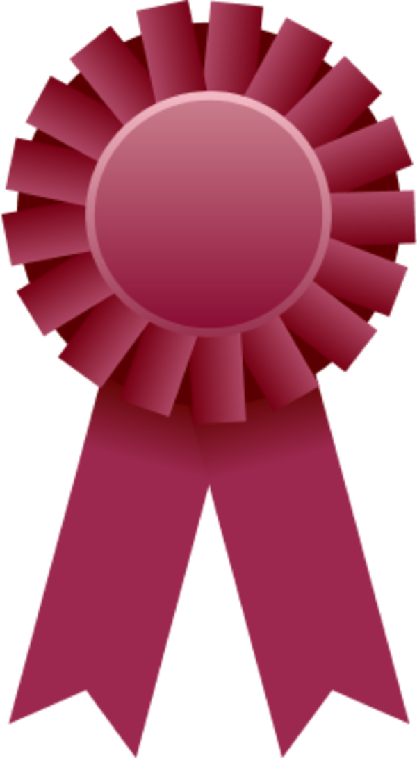 There Is 40 Blue Ribbon Free Cliparts All Used For - Pink Award Ribbon Clipart - Png Download (600x1091), Png Download