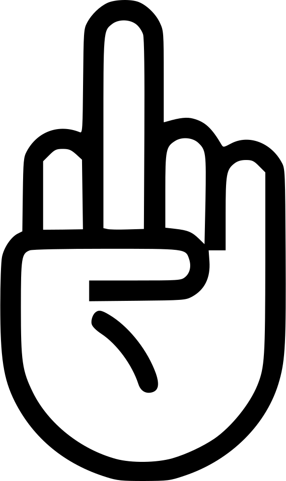 Fuck Off Fuck You Middle Finger Comments - Fuck You Icon Transparent Clipart (582x980), Png Download