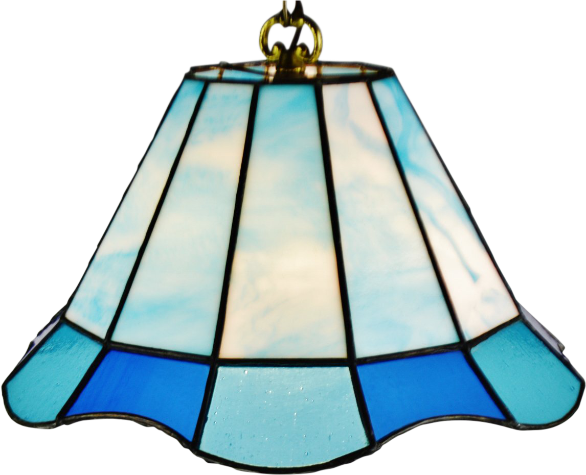 Vintage Tiffany Style Blue Leaded Glass Stained Glass - Stained Glass Clipart (1272x1032), Png Download