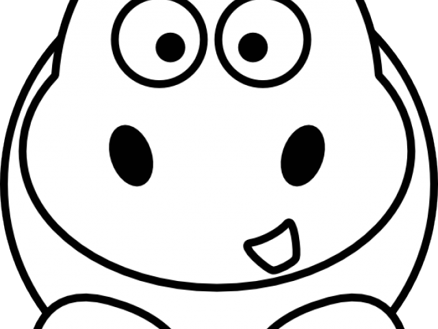 Drawn Hippo Clip Art - Cartoon - Png Download (640x480), Png Download