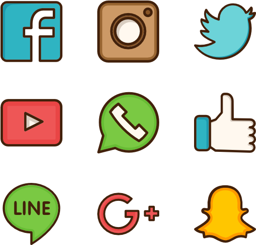 Free Vector Icons - Social Media Vector Png Clipart (600x564), Png Download