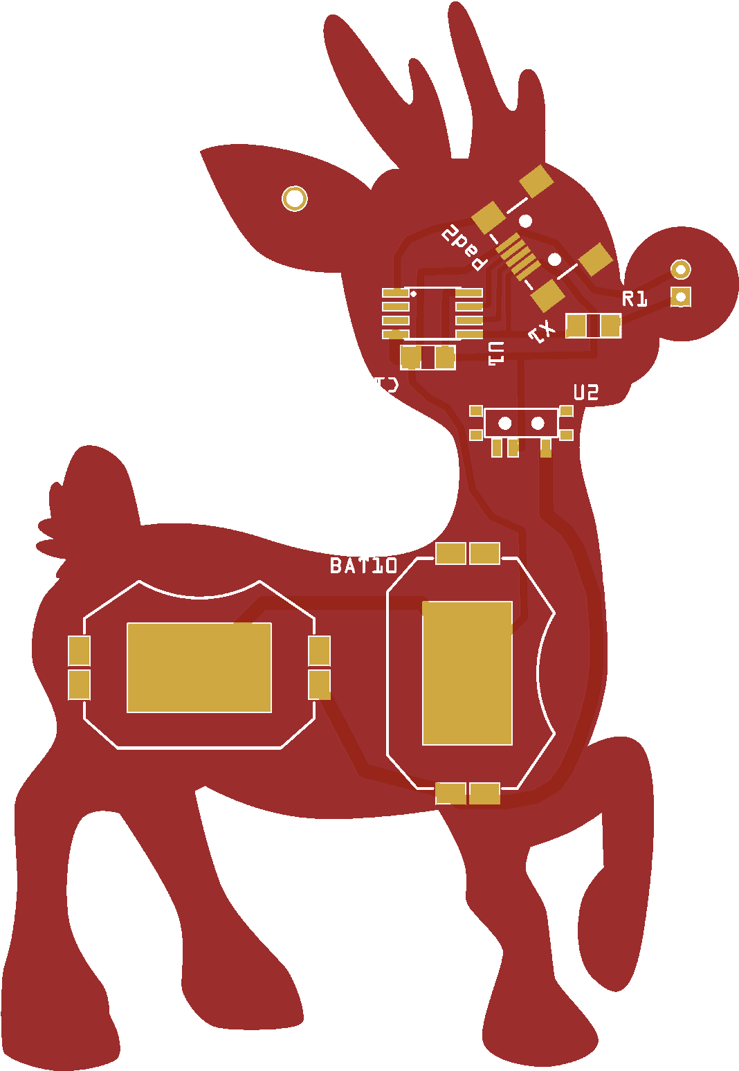 Clipart Reindeer Jpeg - Red Robot Reindeer - Png Download (1068x1547), Png Download