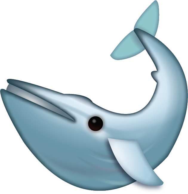 Whale Iphone Emoji [free Download Ios Emojis] - Iphone Whale Emoji Png Clipart (630x652), Png Download