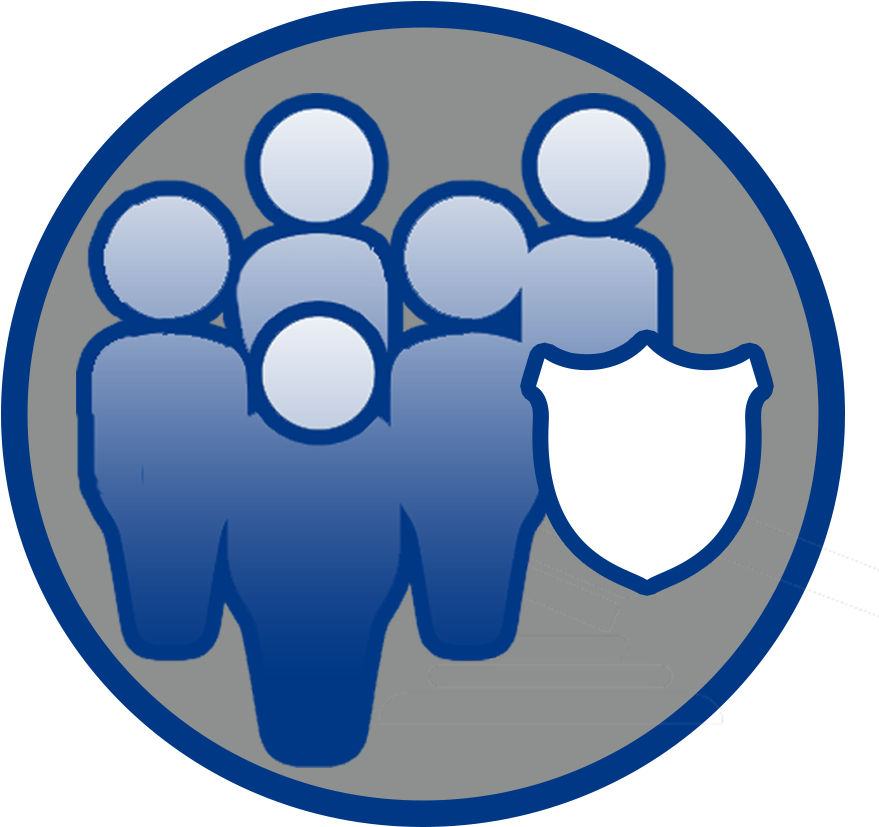 Circle With A Graphic Of Five People And A Police Badge - Student Clipart (900x900), Png Download