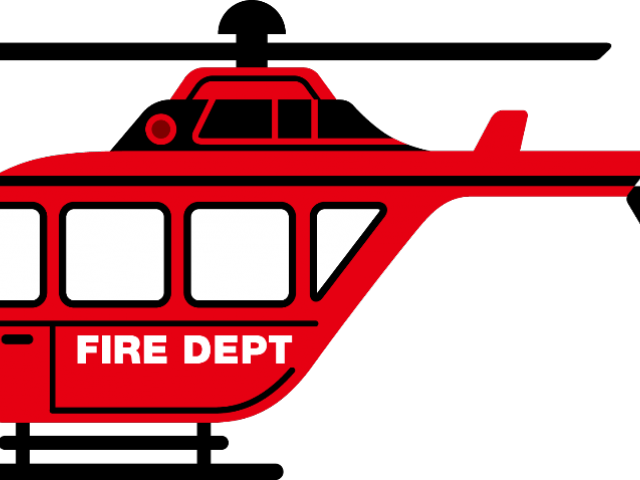 Firefighter Clipart Helicopter - Artdash Exclusive Boy's Bedroom Art Prints: Fire Trucks - Png Download (640x480), Png Download
