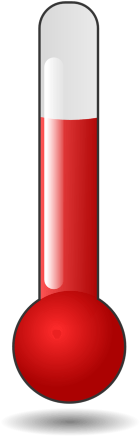 Hot Temperature Thermometer Png Image - Thermomètre Chaud Png Clipart (640x1280), Png Download