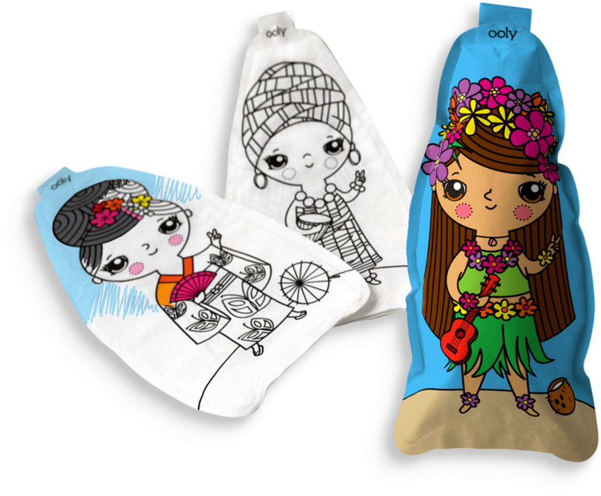 Ooly 3d Colorables World Peace Dolls (161-002) Clipart (1024x1024), Png Download