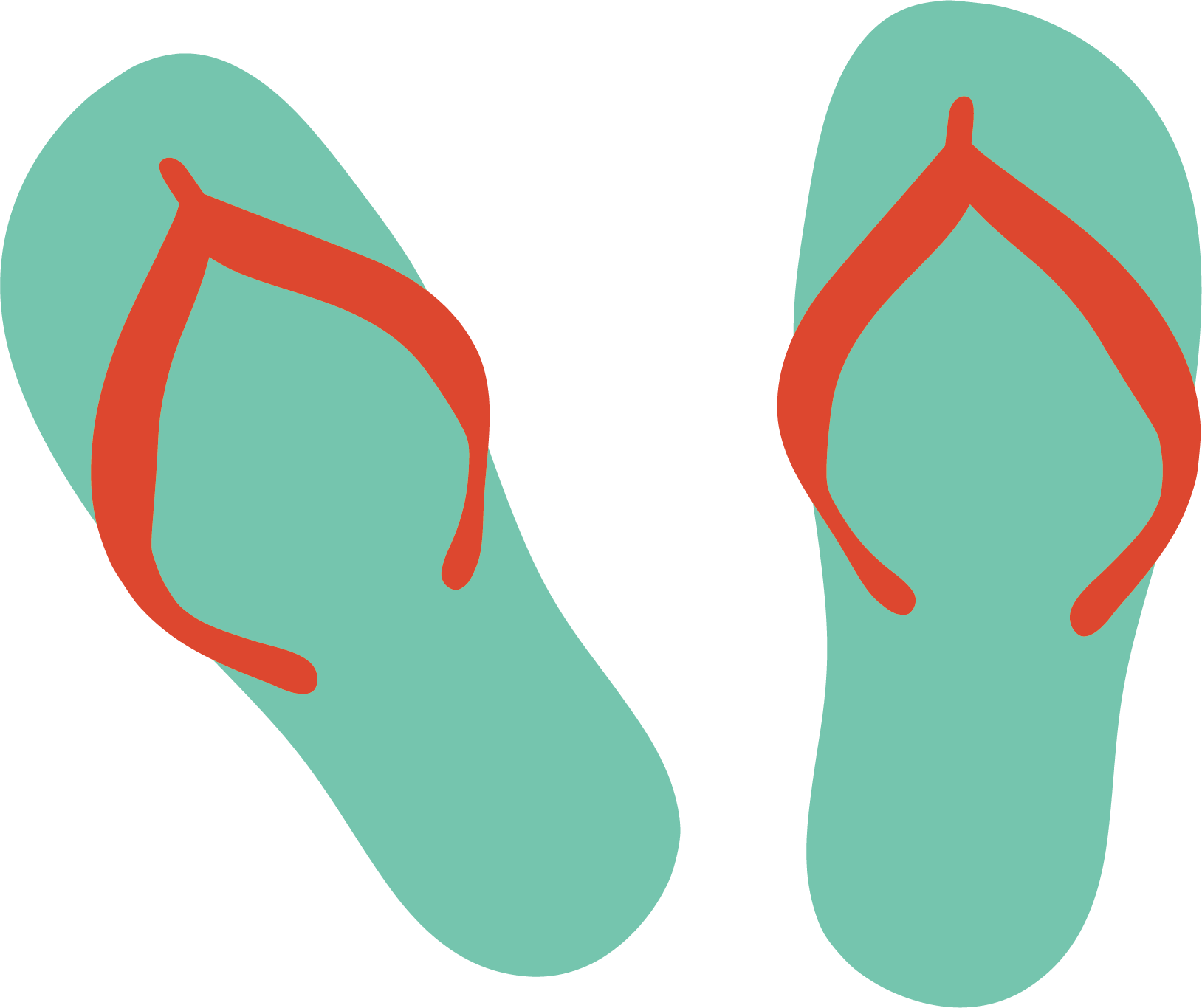 Free Download At Getdrawings Com Free For Personal - Transparent Flip Flop Cartoon Clipart (1628x1366), Png Download